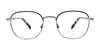 EasyClip EC517 Eyeglasses with Clip-on Sunglasses | Size 49 / Shiny Black & Dark Grey