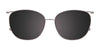 EasyClip EC518 Eyeglasses with Clip-on Sunglasses | Size 54 / Brown Crystal & Demi Purple & Blue Crystal