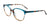 EasyClip EC518 Eyeglasses with Clip-on Sunglasses | Size 54 / Teal Crystal & Demi Teal & Beige Crystal