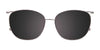 EasyClip EC518 Eyeglasses with Clip-on Sunglasses | Size 54 / Brown Crystal & Demi Purple & Blue Crystal