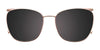 EasyClip EC519 Eyeglasses with Clip-on Sunglasses | Size 50 / Brown Crystal & Light Blue Crystal & Gold