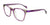 EasyClip EC519 Eyeglasses with Clip-on Sunglasses | Size 50 / Purple & Light Green Crystal & Purple