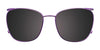 EasyClip EC519 Eyeglasses with Clip-on Sunglasses | Size 50 / Brown Crystal & Light Blue Crystal & Gold
