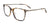 EasyClip EC520 Eyeglasses with Clip-on Sunglasses | Size 52 / Brown & Grey & Crystal Marbled