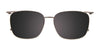 EasyClip EC520 Eyeglasses with Clip-on Sunglasses | Size 52 / Brown & Grey & Crystal Marbled