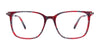 EasyClip EC520 Eyeglasses with Clip-on Sunglasses | Size 52 / Brown & Grey & Crystal Marbled