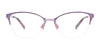 EasyClip EC521 Eyeglasses with Clip-on Sunglasses | Size 52 / Shiny Light Purple & Red