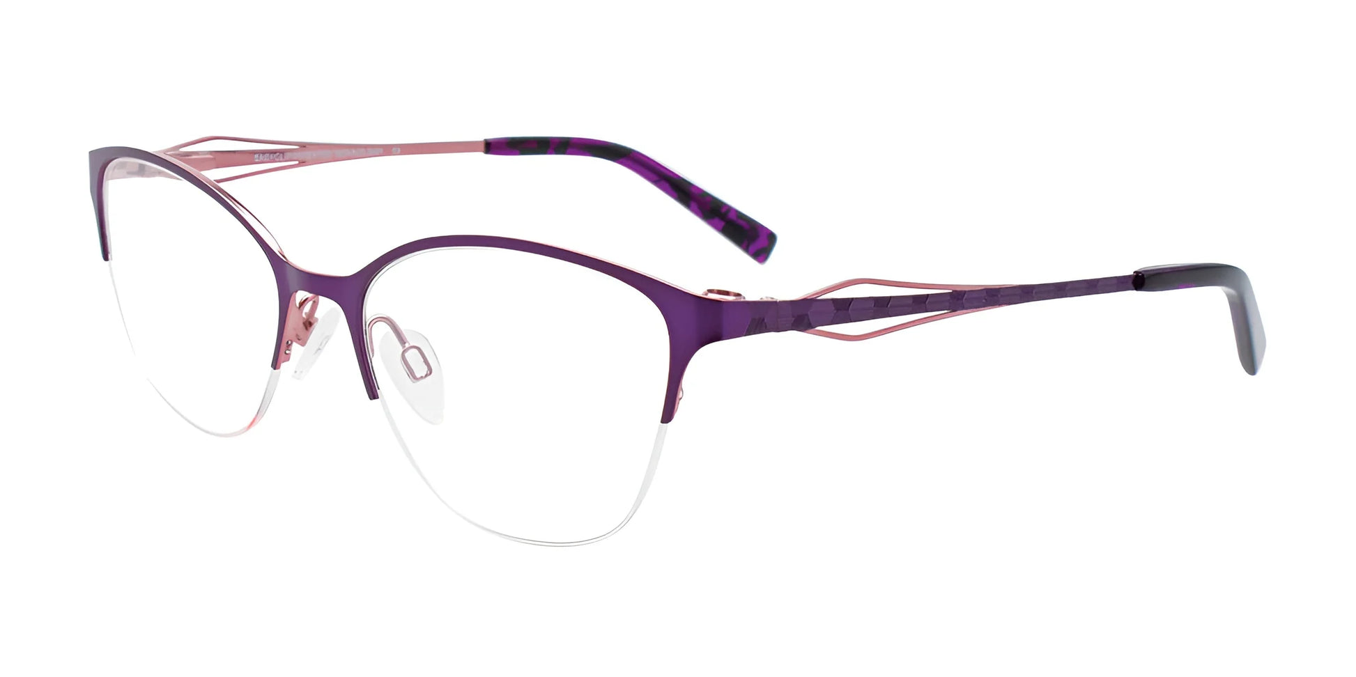 EasyClip EC521 Eyeglasses Shiny Violet & Light Pink