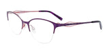 EasyClip EC521 Eyeglasses with Clip-on Sunglasses Shiny Violet & Light Pink