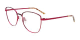 EasyClip EC523 Eyeglasses with Clip-on Sunglasses Red & Blue Marbled & Satin Pinkish Red