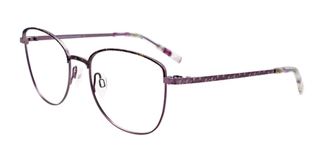 EasyClip EC523 Eyeglasses with Clip-on Sunglasses Plum & Dark Blue Marbled & Matt Light Steel Plum