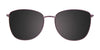 EasyClip EC523 Eyeglasses with Clip-on Sunglasses | Size 53 / Orchid & Teal Marbled & Satin Orchid