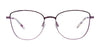 EasyClip EC523 Eyeglasses with Clip-on Sunglasses | Size 53 / Orchid & Teal Marbled & Satin Orchid