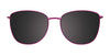 EasyClip EC523 Eyeglasses with Clip-on Sunglasses | Size 53 / Orchid & Teal Marbled & Satin Orchid