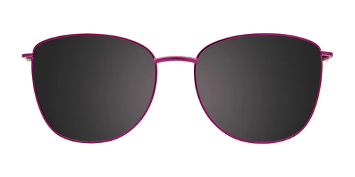 EasyClip EC523 Eyeglasses with Clip-on Sunglasses / Size 53 / Orchid & Teal Marbled & Satin Orchid