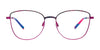 EasyClip EC523 Eyeglasses with Clip-on Sunglasses | Size 53 / Orchid & Teal Marbled & Satin Orchid