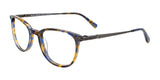 EasyClip EC525 Eyeglasses with Clip-on Sunglasses Brown & Blue Tortoise