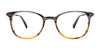 EasyClip EC525 Eyeglasses with Clip-on Sunglasses | Size 48 / Green & Blue & Beige Marbled