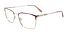 EasyClip EC529 Eyeglasses with Clip-on Sunglasses | Size 54 / Satin Dark Brown & Steel