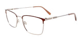 EasyClip EC529 Eyeglasses with Clip-on Sunglasses Satin Dark Brown & Steel