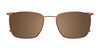 EasyClip EC529 Eyeglasses with Clip-on Sunglasses | Size 54 / Satin Dark Brown & Steel
