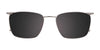 EasyClip EC529 Eyeglasses with Clip-on Sunglasses | Size 54 / Satin Dark Brown & Steel