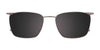 EasyClip EC529 Eyeglasses with Clip-on Sunglasses | Size 54 / Satin Dark Brown & Steel