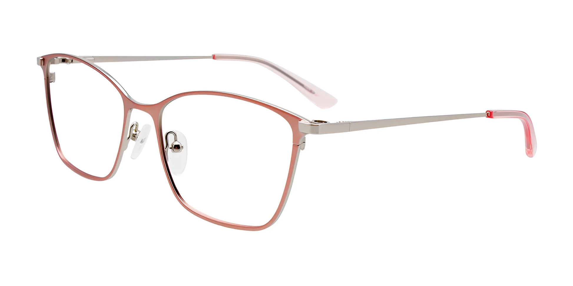 EasyClip EC532 Eyeglasses Satin Light Pink & Silver