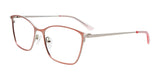 EasyClip EC532 Eyeglasses with Clip-on Sunglasses Satin Light Pink & Silver