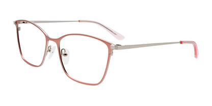 EasyClip EC532 Eyeglasses with Clip-on Sunglasses Satin Light Pink & Silver
