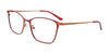 EasyClip EC532 Eyeglasses with Clip-on Sunglasses | Size 54 / Satin Red & Bronze