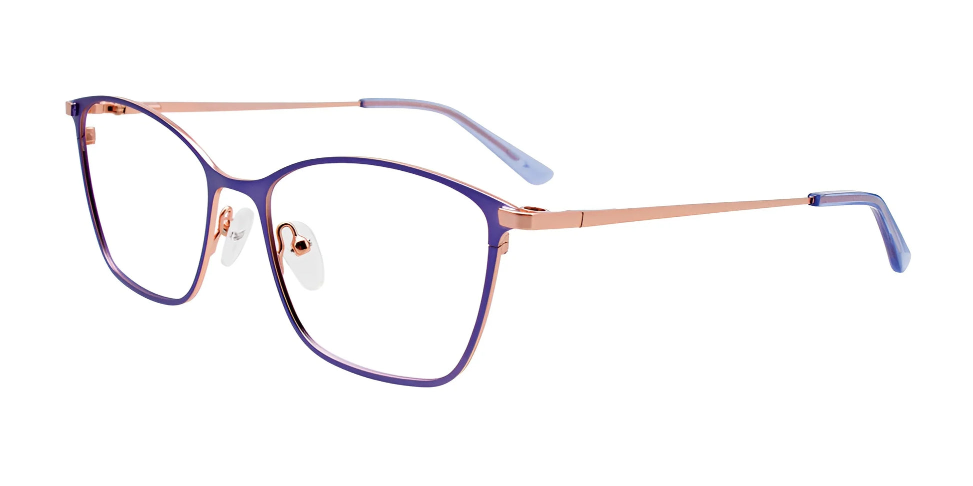 EasyClip EC532 Eyeglasses Satin Periwinkle & Light Pink