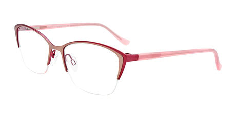 EasyClip EC533 Eyeglasses with Clip-on Sunglasses Matt Pink & Light Gold