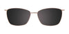 EasyClip EC533 Eyeglasses with Clip-on Sunglasses | Size 56 / Matt Pink & Light Gold