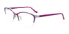 EasyClip EC533 Eyeglasses with Clip-on Sunglasses | Size 56 / Matt Plum & Light Blue