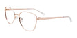 EasyClip EC534 Eyeglasses with Clip-on Sunglasses Satin Gold & White
