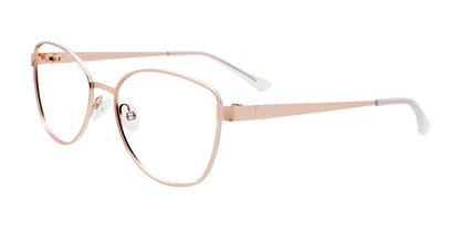EasyClip EC534 Eyeglasses with Clip-on Sunglasses Satin Gold & White