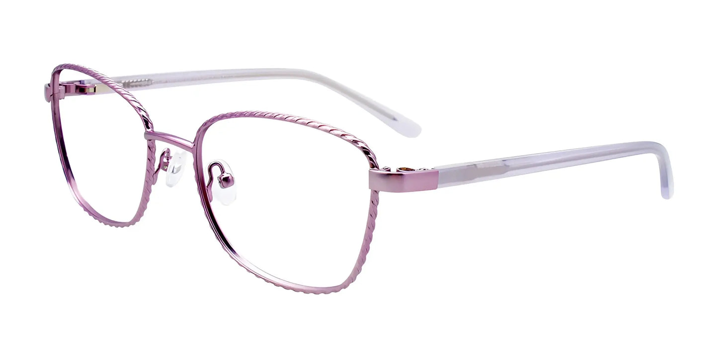 EasyClip EC535 Eyeglasses with Clip-on Sunglasses Satin Light Purple