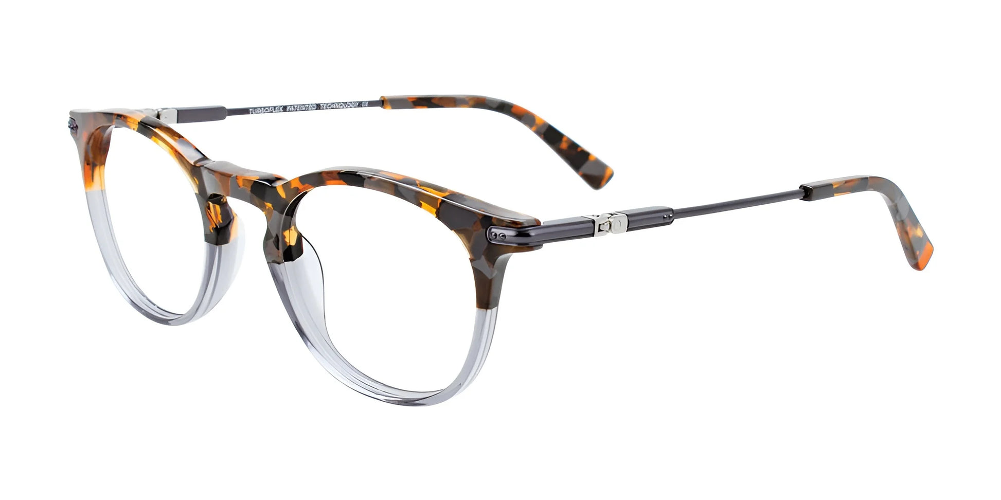 EasyClip EC536 Eyeglasses Brown & Grey Marbled & Crystal Grey