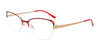 EasyClip EC539 Eyeglasses with Clip-on Sunglasses | Size 55 / Matt Red & Matt Gold