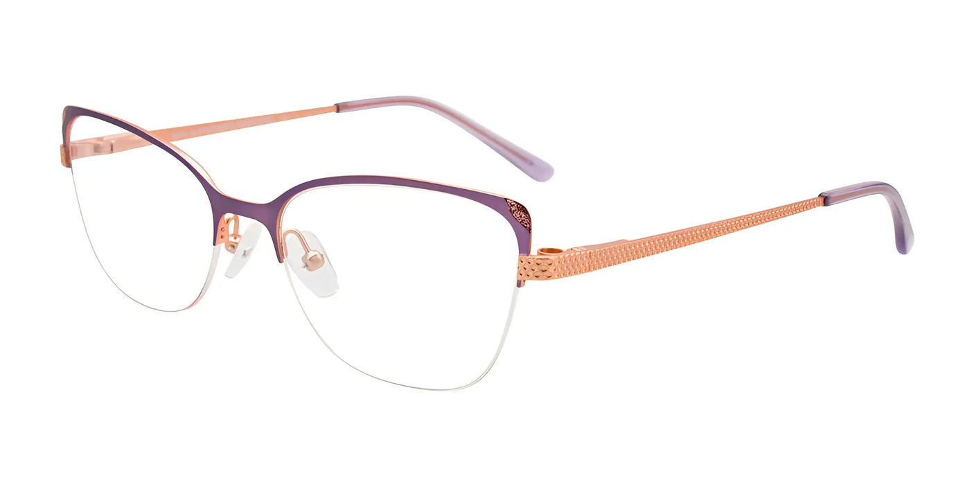 EasyClip EC539 Eyeglasses with Clip-on Sunglasses Matt Light Purple & Matt Light Pink