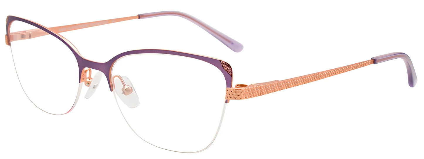 EasyClip EC539 Eyeglasses with Clip-on Sunglasses Matt Light Purple & Matt Light Pink