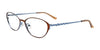 EasyClip EC540 Eyeglasses with Clip-on Sunglasses | Size 54 / Matt Brown & Shiny Light Blue