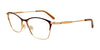 EasyClip EC541 Eyeglasses with Clip-on Sunglasses | Size 53 / Matt Gold & Matt Dark Brown