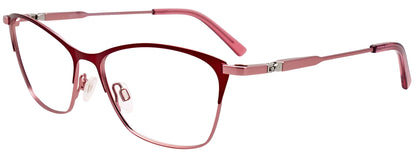 EasyClip EC541 Eyeglasses Matt Light Pink & Matt Red