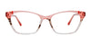 EasyClip EC542 Eyeglasses with Clip-on Sunglasses | Size 55 / Crystal Light Blue/Marbled Dark Brown/Light Blue