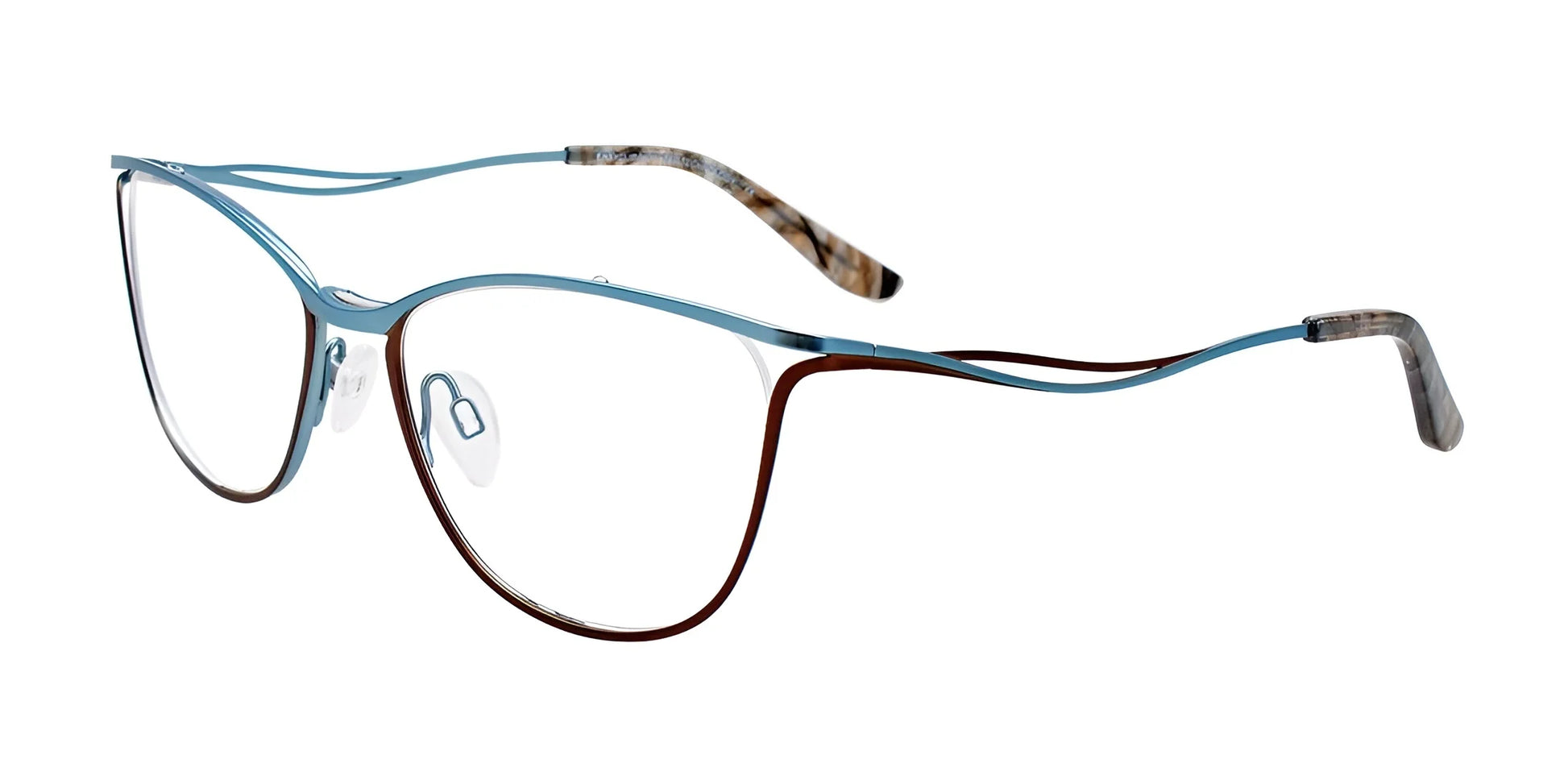 EasyClip EC546 Eyeglasses Matt Brown & Matt Blue