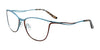 EasyClip EC546 Eyeglasses with Clip-on Sunglasses | Size 53 / Matt Brown & Matt Blue
