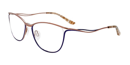 EasyClip EC546 Eyeglasses Matt Royal Blue & Matt Light Brown