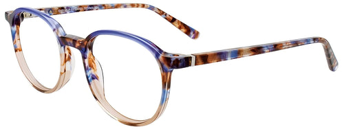 EasyClip EC551 Eyeglasses / Size 48 / Bleu & Brown Marbled & Blue & Light Brown